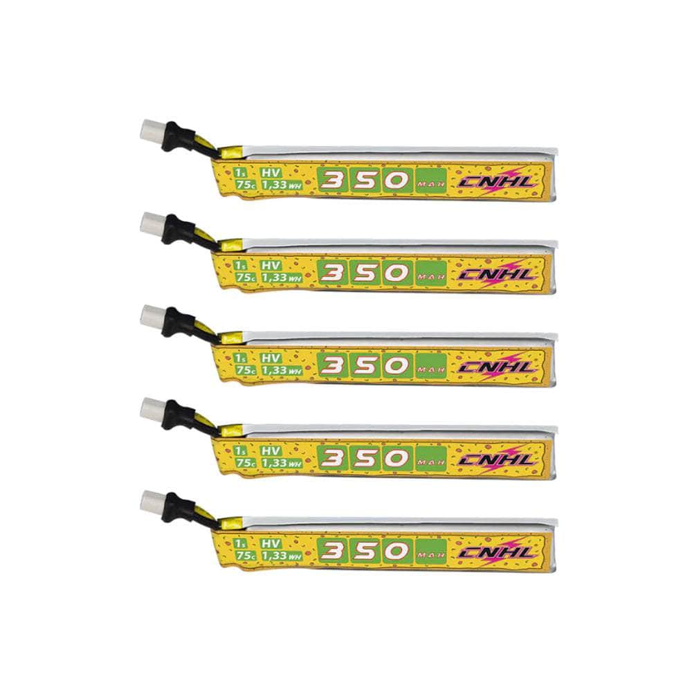 CNHL Battery CNHL SpeedyPizza 3.8V 1S 350mAh 75C LiHV Battery 5 Pack - BT2.0