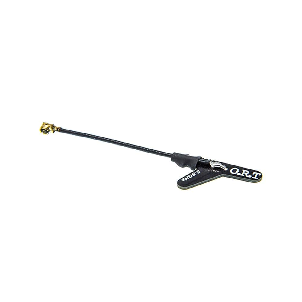 ORT Antenna Black / 50mm ORT Micro Vee 5.8GHz U.FL Antenna - Linear - Choose Your Color and Length