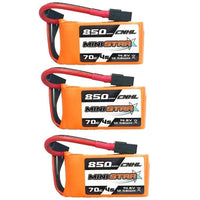 CNHL Battery 3 PACK of CNHL MiniStar 14.8V 4S 850mAh 70C LiPo Micro Battery - XT30