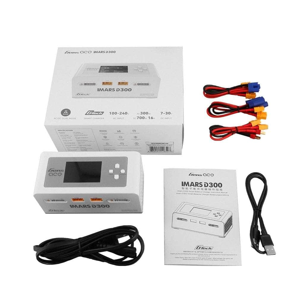 Gens Ace Charger Gens Ace iMars D300 G-Tech AC/DC 300W/700W 1-6S 16A LiPo Charger - White - XT60