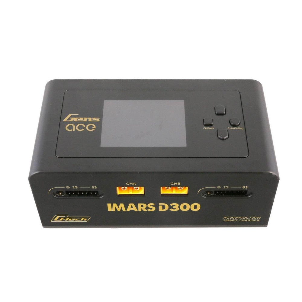 TATTU Charger GensAce IMARS D300 G-Tech 300W/700W 1-6S 32A Dual Channel AC/DC Smart Charger - Black