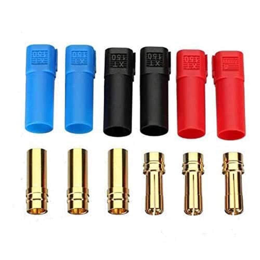 FPVELITE Hardware Female / Red AMASS XT150 w/ 6mm Gold Connector (1PC) - Choose Your Version & Color