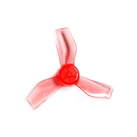 GEMFAN Prop Clear Red Gemfan 1219-3 Durable Tri-Blade 31mm Micro/Whoop Prop 8 Pack (0.8mm Shaft) - Choose Your Color