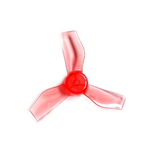 GEMFAN Prop Clear Red Gemfan 1219-3 Durable Tri-Blade 31mm Micro/Whoop Prop 8 Pack (0.8mm Shaft) - Choose Your Color
