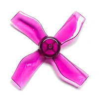 GEMFAN Prop Clear Purple Gemfan 1220-4 Quad-Blade 31mm Micro/Whoop Prop 8 Pack (1mm Shaft) - Choose Your Color