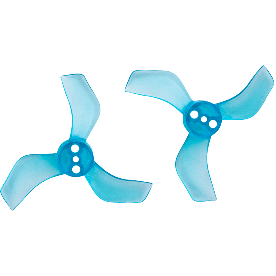 GEMFAN Prop Clear Blue Gemfan 1635 Durable Tri-Blade 40mm Micro/Whoop Prop 8 Pack (1mm Shaft) - Choose Your Color