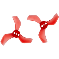GEMFAN Prop Clear Red Gemfan 1635 Durable Tri-Blade 40mm Micro/Whoop Prop 8 Pack (1mm Shaft) - Choose Your Color