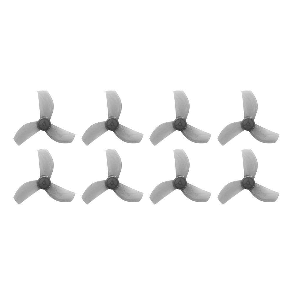 GEMFAN Prop Clear Gray Gemfan 35mm-3 Tri-Blade Micro/Whoop Prop 8 Pack (1mm Shaft) - Choose Your Color