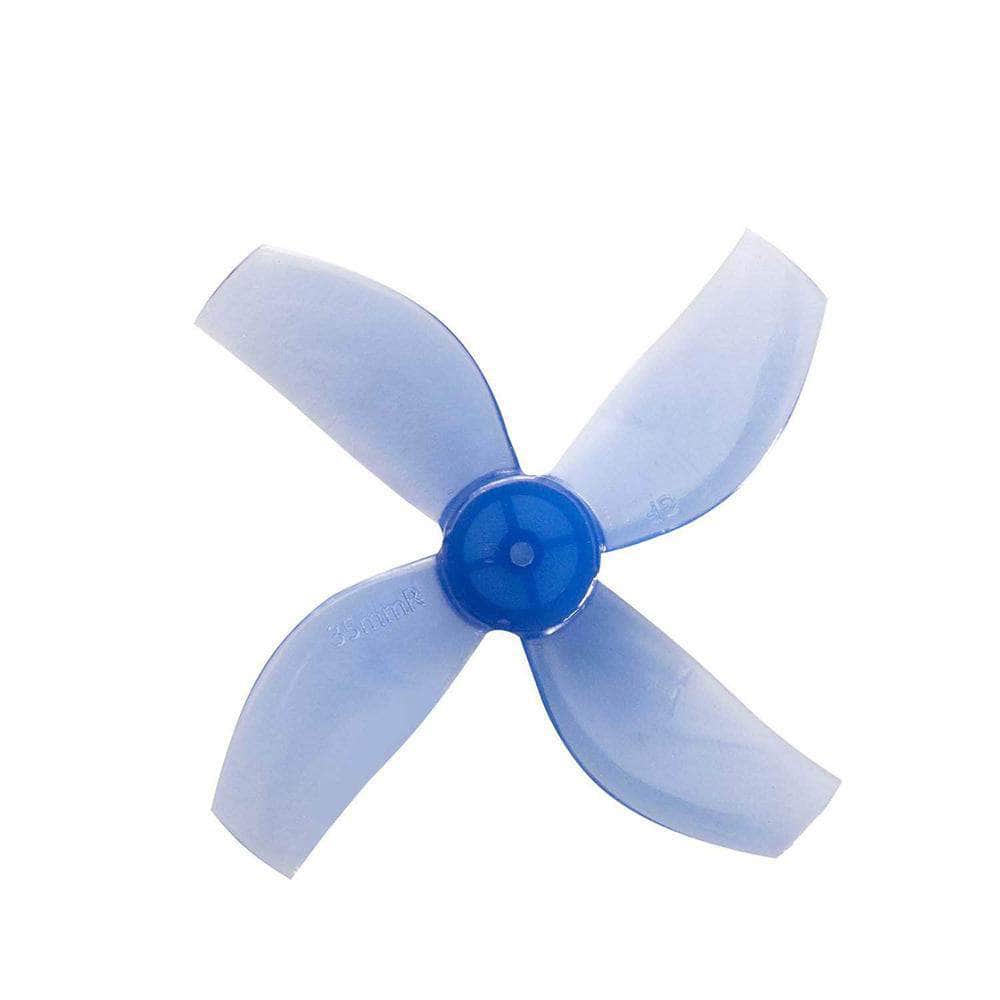 GEMFAN Prop Blue Gemfan 35mm Durable Quad-Blade Micro/Whoop Prop 8 Pack (1mm Shaft) - Choose Your Color