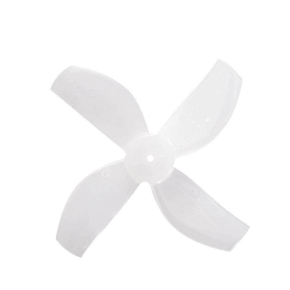GEMFAN Prop Milk White Gemfan 35mm Durable Quad-Blade Micro/Whoop Prop 8 Pack (1mm Shaft) - Choose Your Color