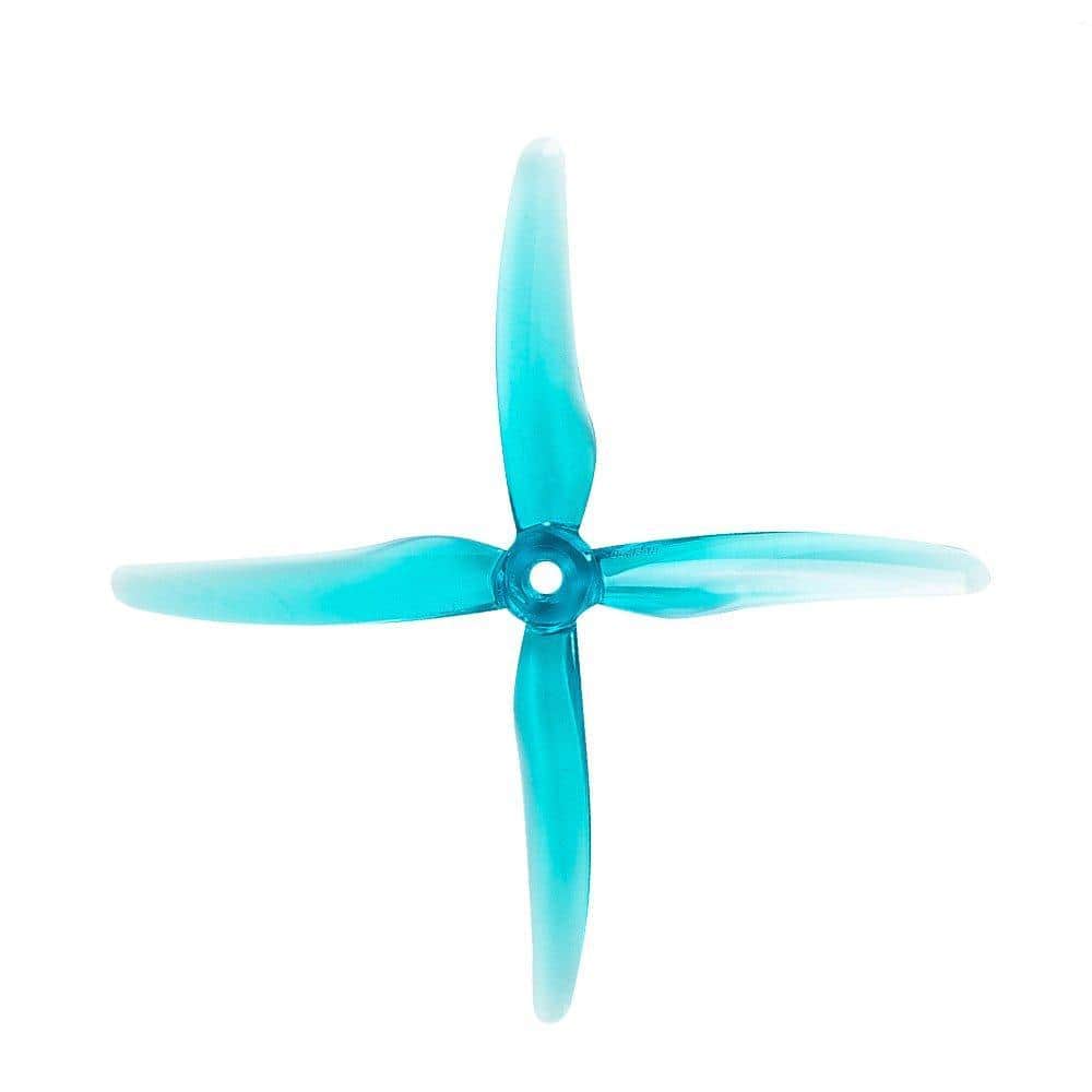 GEMFAN Prop Clear Blue Gemfan Hurricane X 51455 Durable Quad-Blade 5" Prop 4 Pack - Choose Your Color