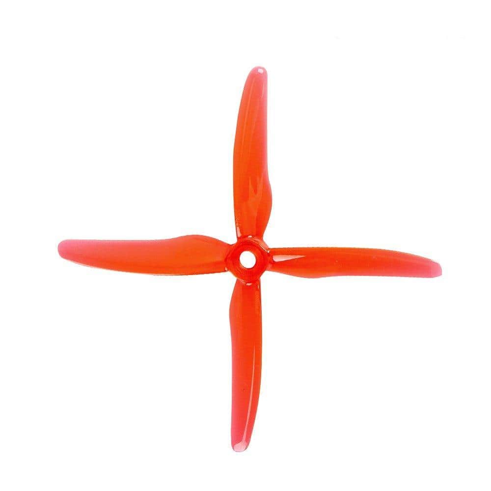 GEMFAN Prop Clear Red Gemfan Hurricane X 51455 Durable Quad-Blade 5" Prop 4 Pack - Choose Your Color