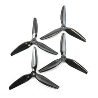HQPROP Prop Grey HQ Prop 5.1x4.1x3 POPO Compatible Tri-Blade 5" Prop 4 Pack - Choose Your Color