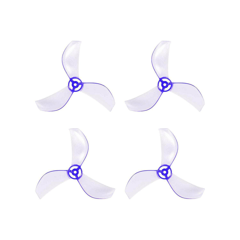 NEWBEEDRONE Prop Clear Purple NewBeeDrone Azi Tri-Blade 31mm Micro/Whoop Prop 8 Pack (1mm Shaft) - Choose Your Color